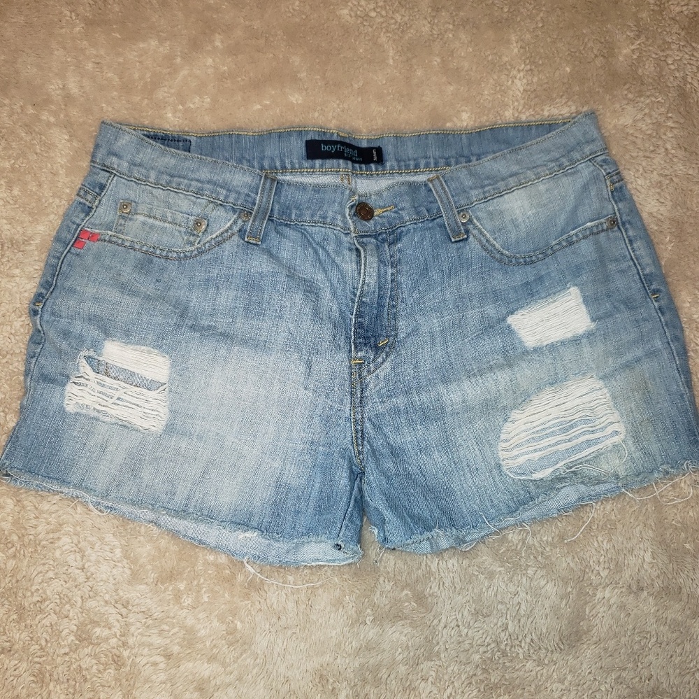 Levi's 513 boyfriend distressed jean short cutoffs